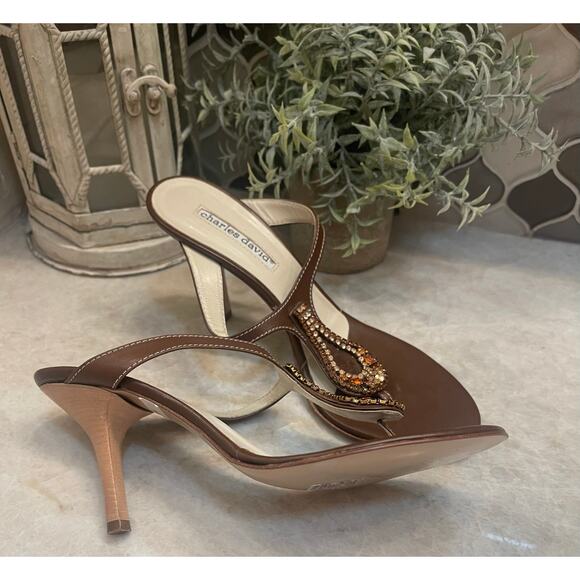 Charles David designer heels brown sz 38 - Picture 2 of 15